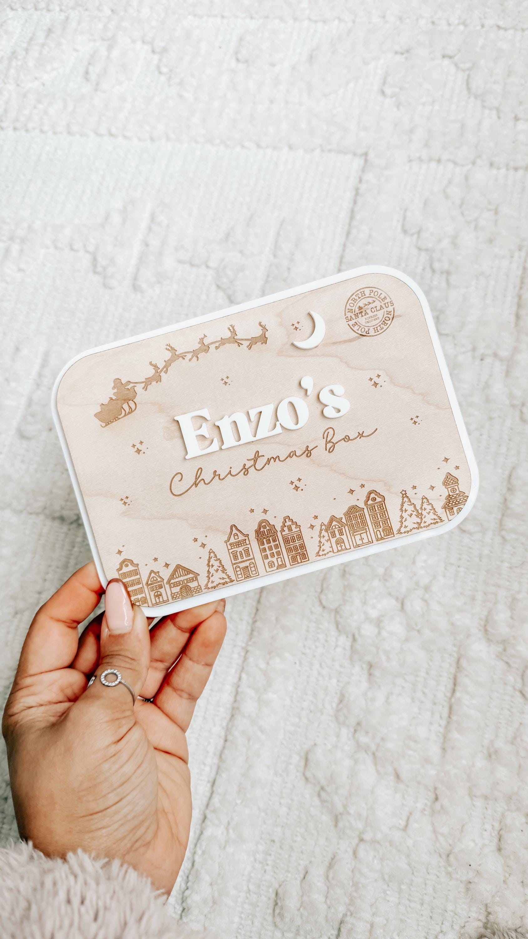 Personalised Christmas Eve/Box Crate & Plaque