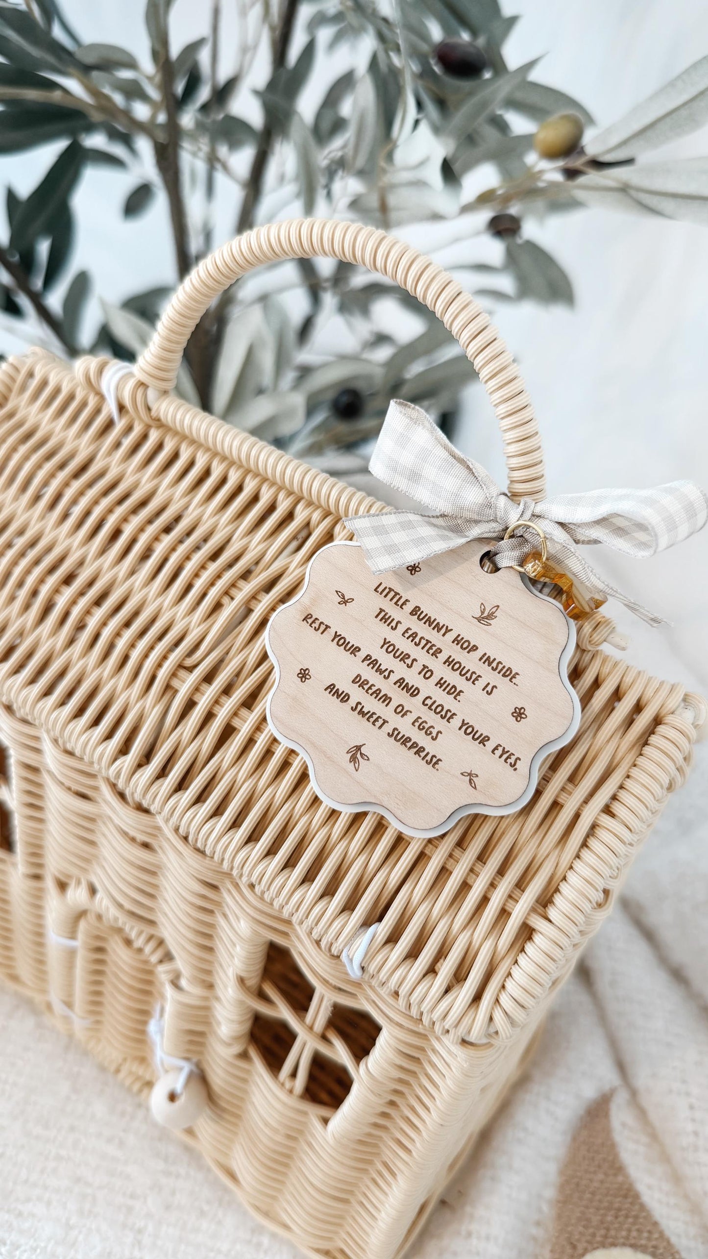 Personalised Easter Wicker Bunny House Basket | Wicker House Bag | Gift Basket | Maileg House