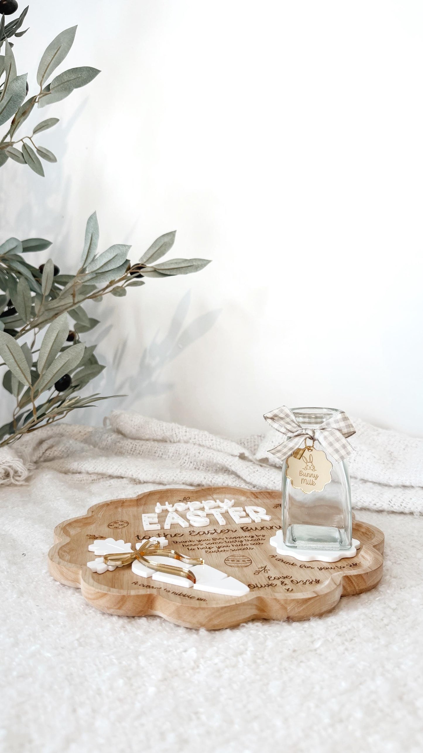 Personalised Easter Bunny Treat Board | Easter Eve Tray | Bunny Treat Plate | Easter Tradition | Easter Bunny Board