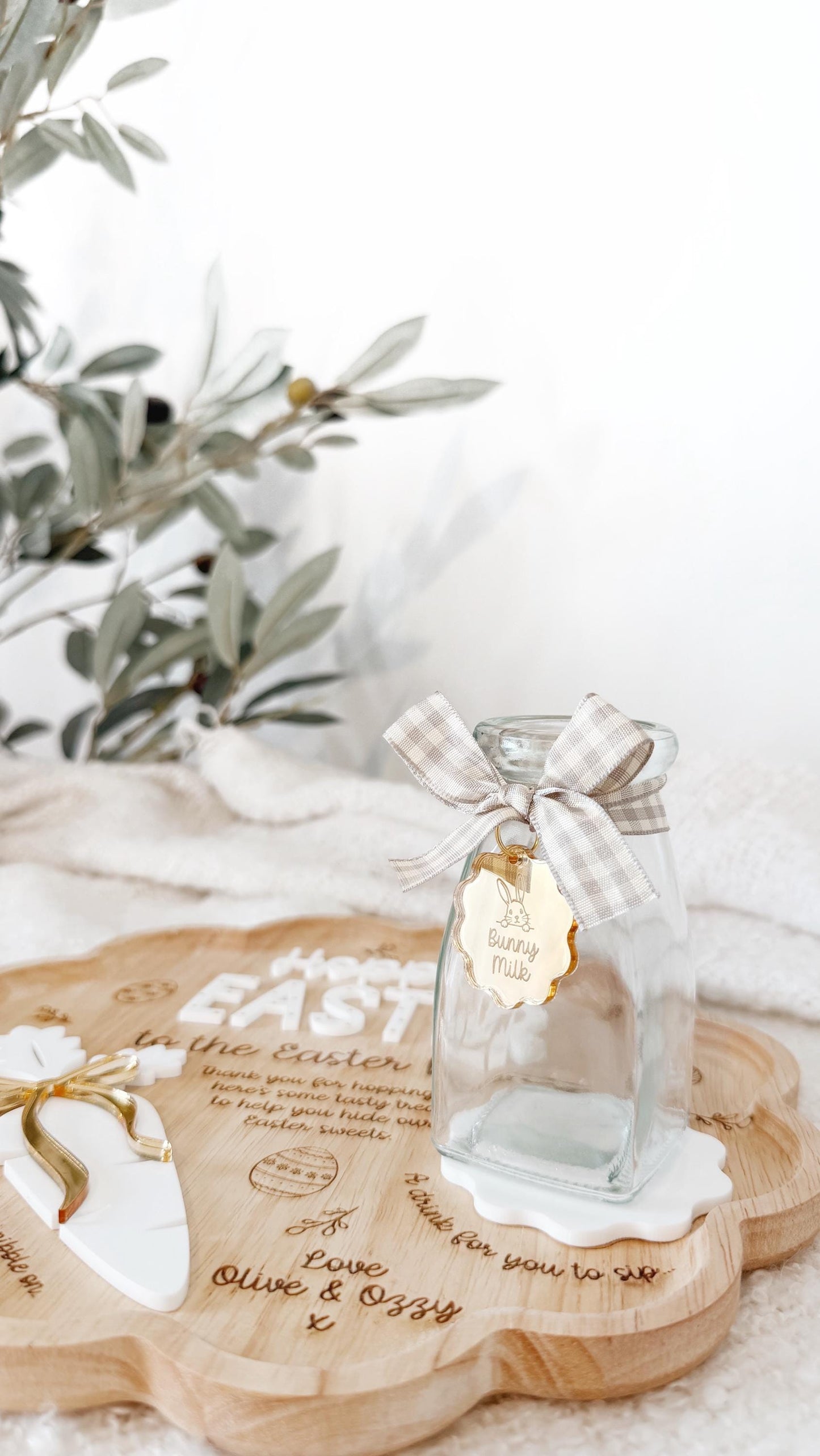 Personalised Easter Bunny Treat Board | Easter Eve Tray | Bunny Treat Plate | Easter Tradition | Easter Bunny Board