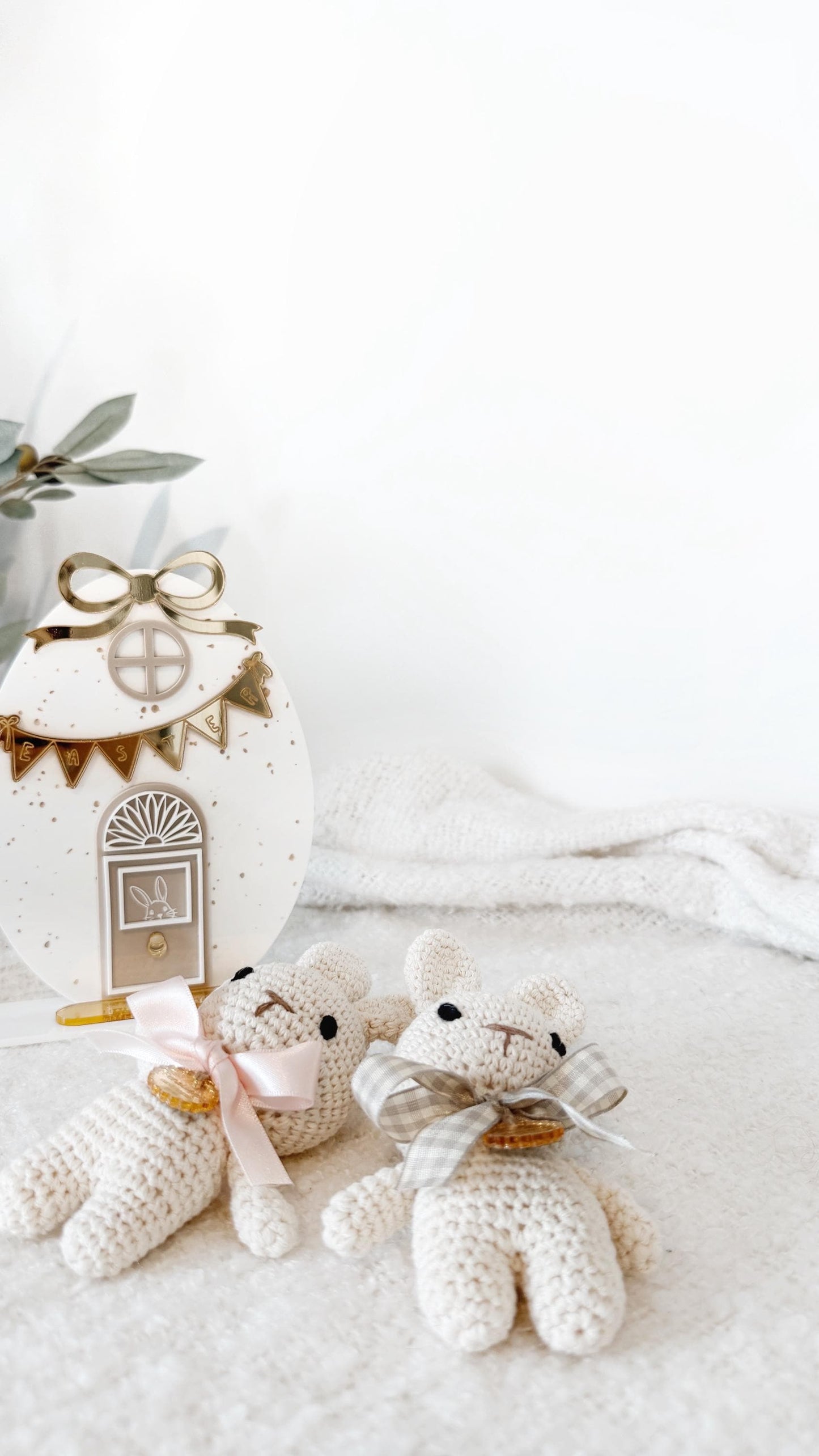 Personalised Crotchet My First Easter Bunny Rattle | Easter Gift | Bunny shaker | Easter Egg | My First Easter Bunny