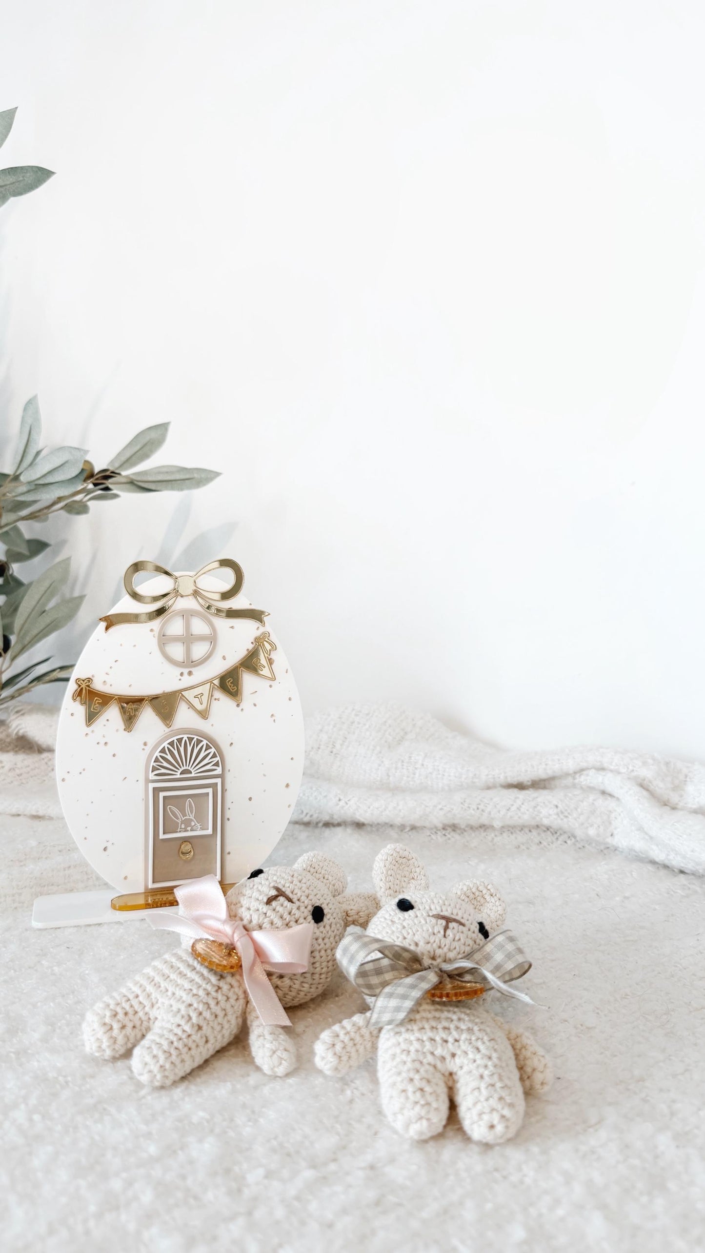 Personalised Crotchet My First Easter Bunny Rattle | Easter Gift | Bunny shaker | Easter Egg | My First Easter Bunny