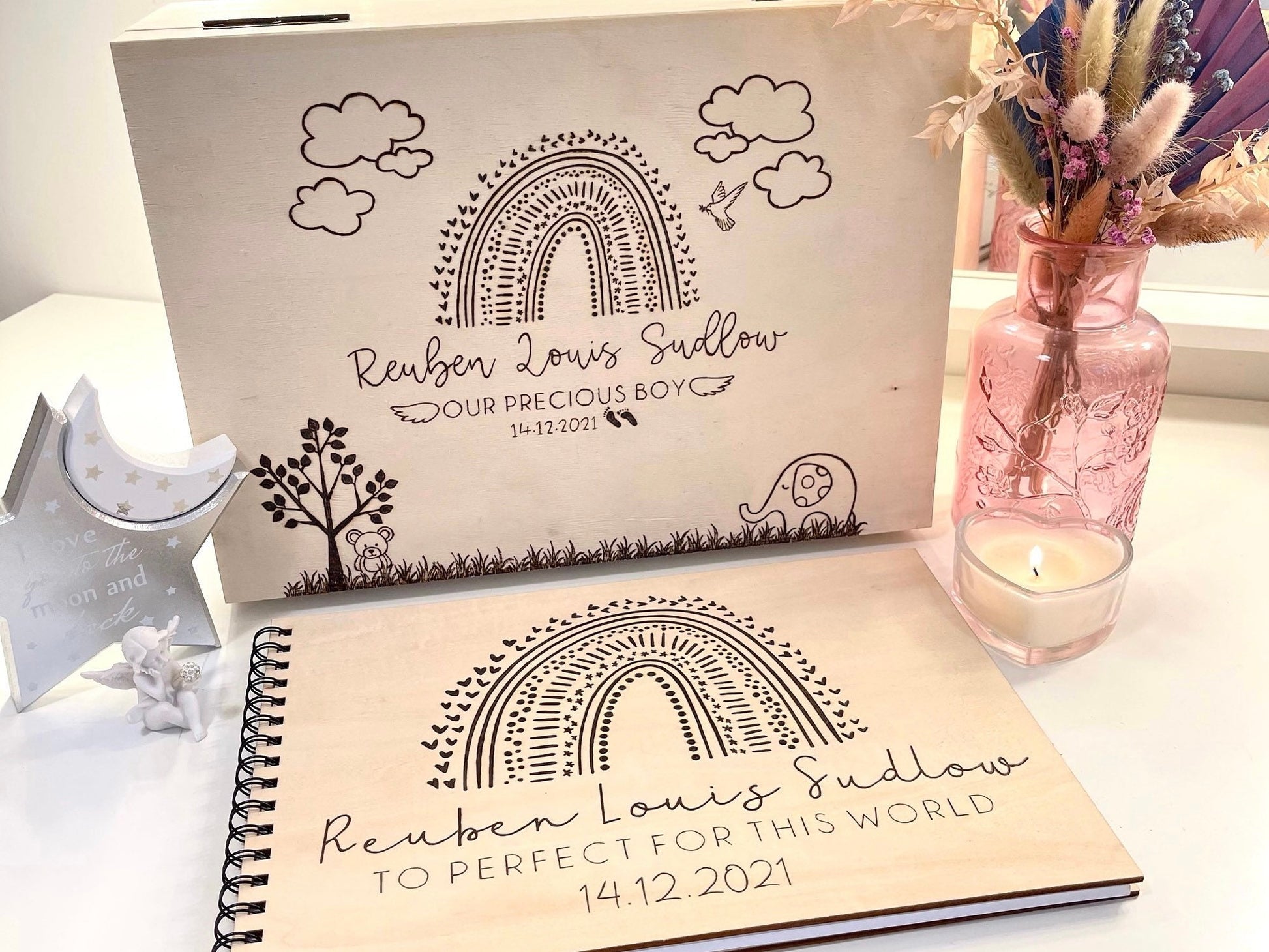 Design your own Personalised A4 wooden engraved scrapbook/ memory book/ scrapbook photo album/ memory gift/ photobook- Laser/Hand burnt